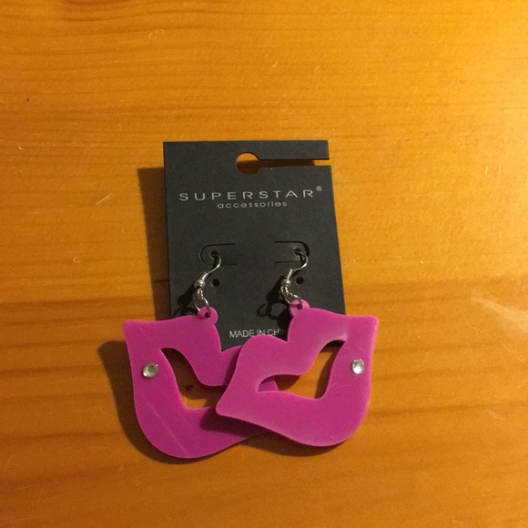 Jewelry - 3 for $10 Purple Lips Earrings